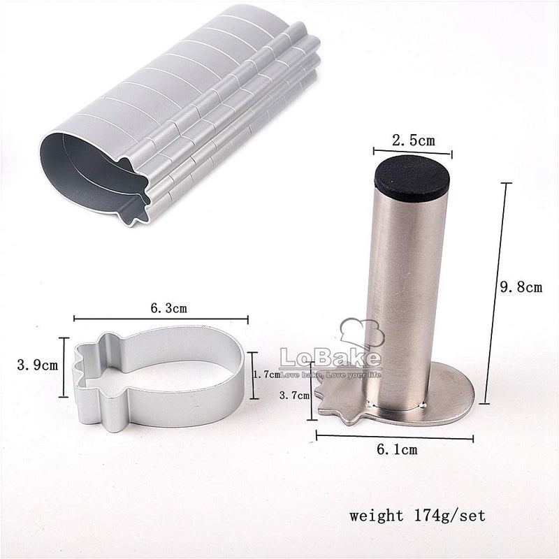 LoBake Pineapple shape Aluminium Press Cookie Cutter with Handle Stamp Metal Biscuit Mold Fondant Presser for Baking Set - Image 2