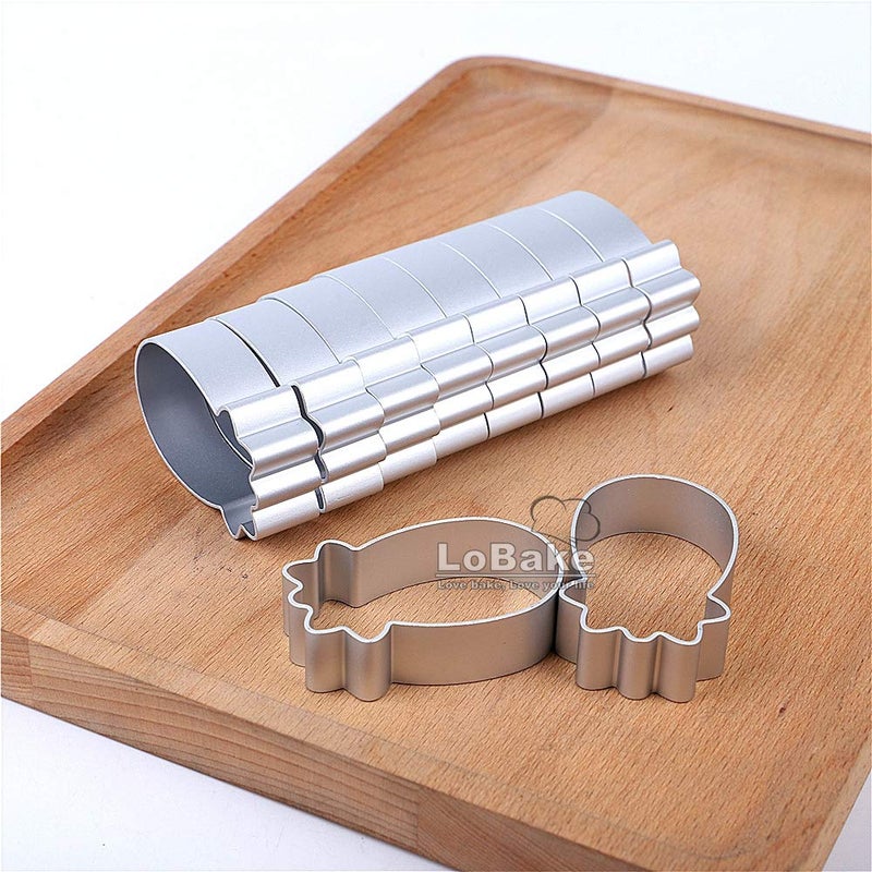 LoBake Pineapple shape Aluminium Press Cookie Cutter with Handle Stamp Metal Biscuit Mold Fondant Presser for Baking Set - Image 3