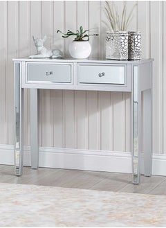 VANITY LIVING Vanity Living Console Table, Modern Design Mirrored Narrow Hallway Table, Treviso Slim Wooden Framed Entryway Hall Table for Living Room Furniture  - Image 1