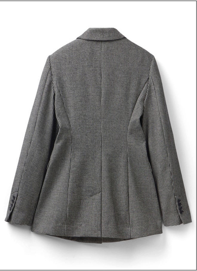 HOUNDSTOOTH JACKET IN WOOL BLEND