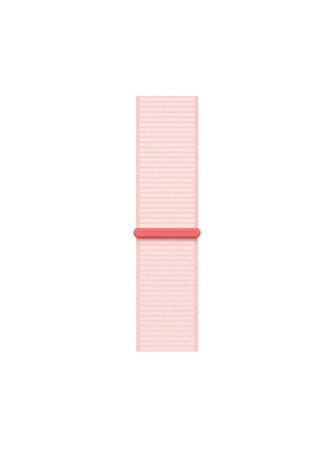 For Apple Iwatch Watch Strap For Applewatch S10/9/8se Velcro Nylon Loop Strap-Color:Bright Pink-Specifications:42/44/45/46/49mm  - Image 1