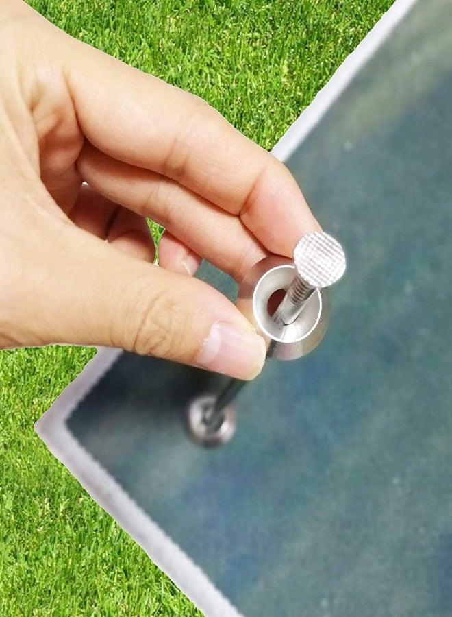 Pmsanzay Heavy Duty Stainless Steel Patio Rug Stakes Low-Profile Mat Anchors Rug Gripper, Rug Holder - Easily Secure Your Patio Rug to The Ground - No Rust, No Bending - Easy to Install - Pack of 6 - Image 4