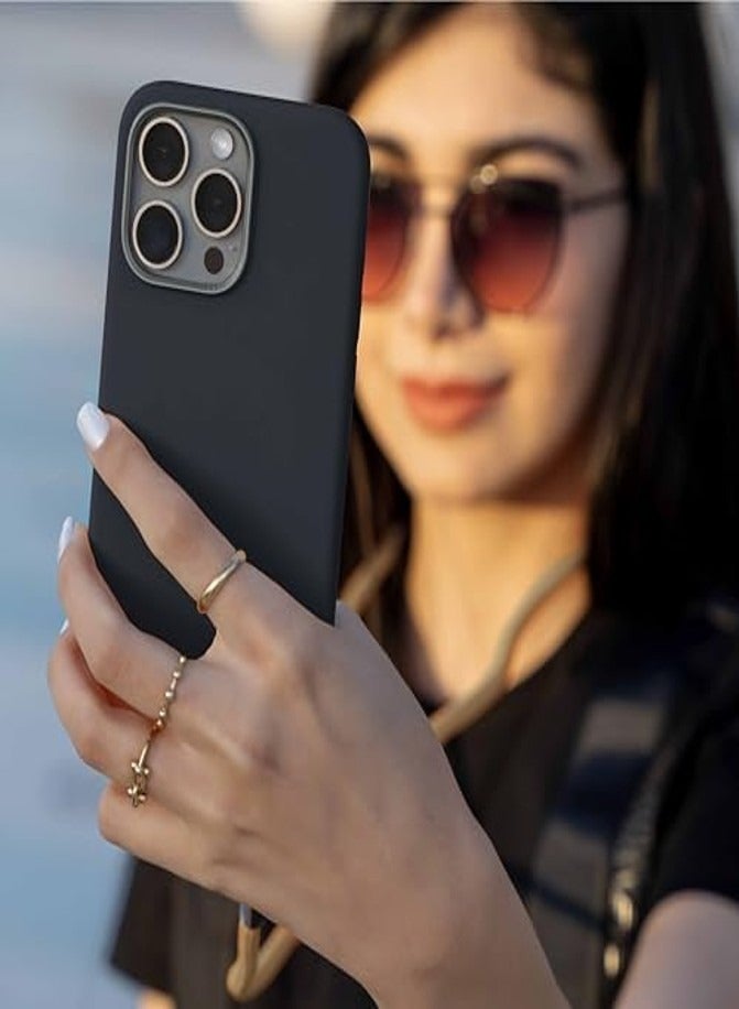 Maxwell Electronics Maxwell Silico Series Compatible with MagSafe Case for iPhone 15 Pro - Full Protection, Drop-Proof, Metallic Camera Lens Protection, MagSafe Compatible (Black) - Image 4