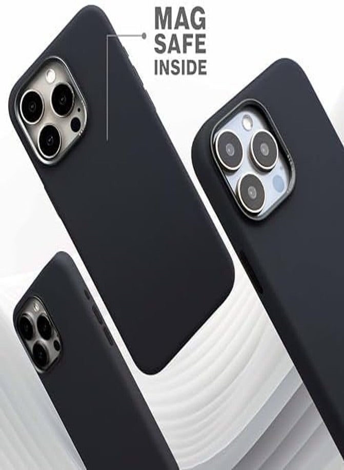 Maxwell Electronics Maxwell Silico Series Compatible with MagSafe Case for iPhone 15 Pro - Full Protection, Drop-Proof, Metallic Camera Lens Protection, MagSafe Compatible (Black) - Image 3