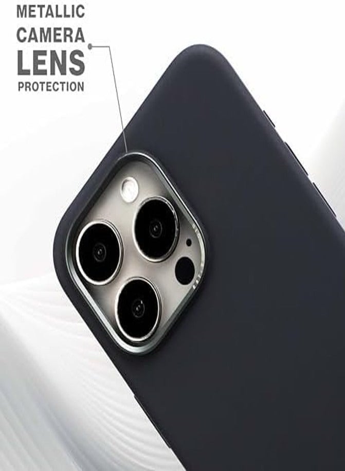 Maxwell Electronics Maxwell Silico Series Compatible with MagSafe Case for iPhone 15 Pro - Full Protection, Drop-Proof, Metallic Camera Lens Protection, MagSafe Compatible (Black) - Image 2