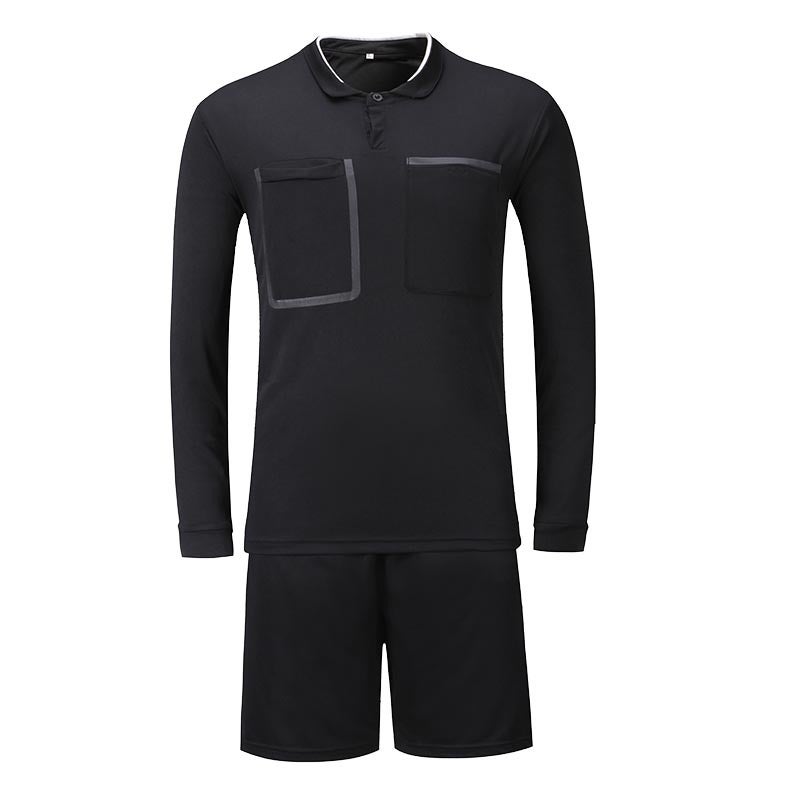 Generic Soccer Referee Kit FIFA Jersey Sports OutfitChampions League Long Sleeve: Black Champions League Long Sleeve: Black 