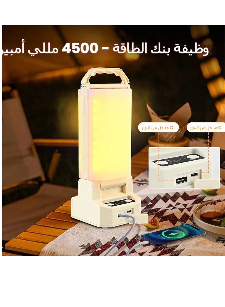 Solar portable camping light 4 color temperature 5 gear brightness adjustment 4500mAh with battery suitable for camping, camping travel intimate lighting significant other. - Image 4