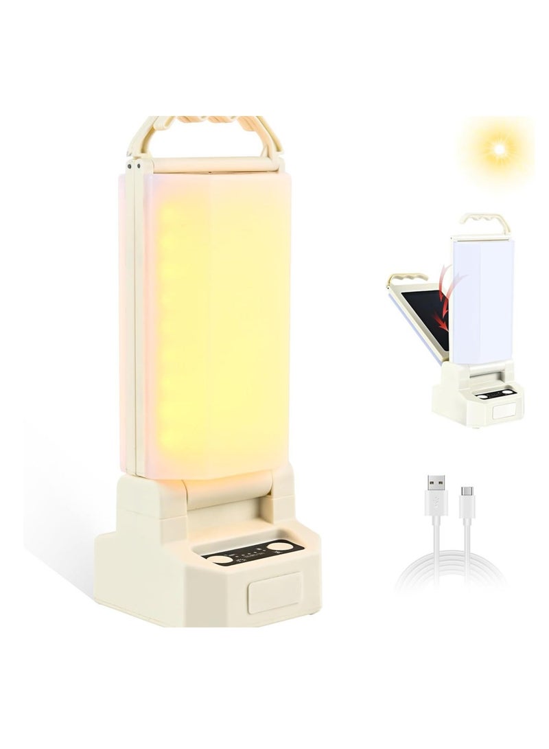 Solar portable camping light 4 color temperature 5 gear brightness adjustment 4500mAh with battery suitable for camping, camping travel intimate lighting significant other. - Image 1