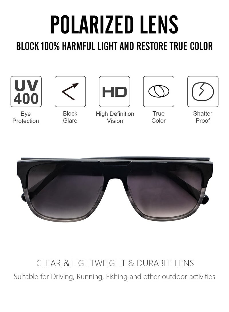 دلس دي إل إس نظارات شمسية للرجال والنساء - إطار أسيتات طيار مع عدسات واقية من الأشعة فوق البنفسجية متعددة الاستخدامات (MS7010-C2) - Image 2