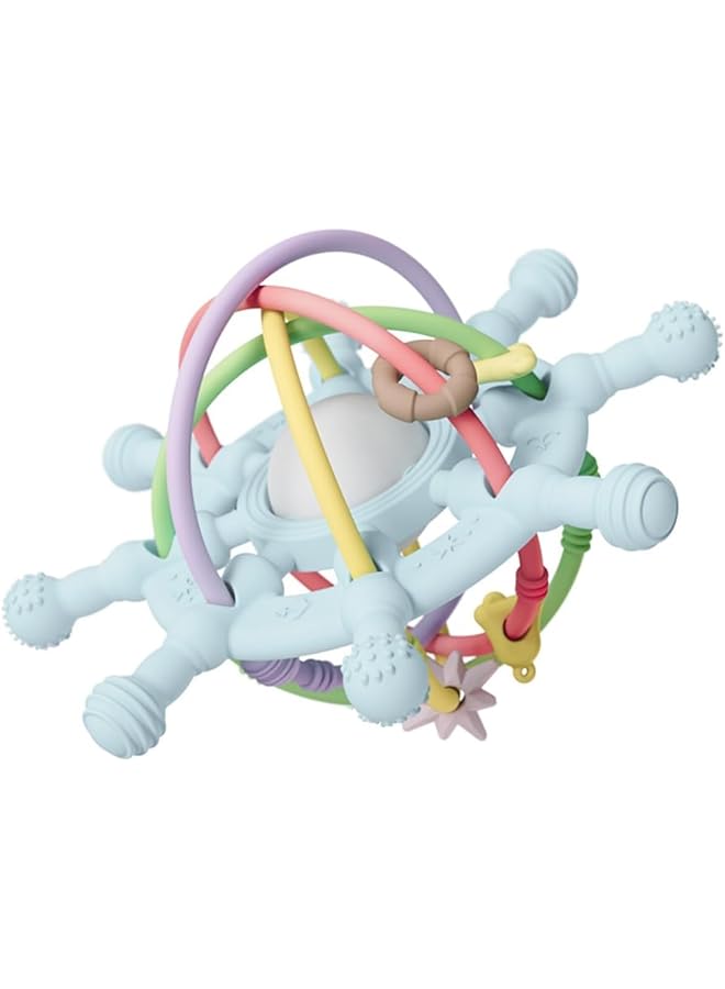 ECVV Silicone Baby Teether Toys With Rattle Babies Sensory Toys Teething Relief Baby Chew Toys For Baby Girl Boy Newborn Birthday Christmas Gift - Image 1