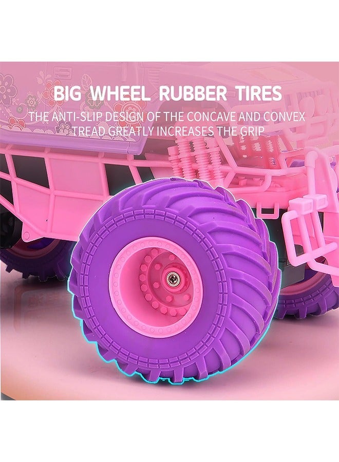 JJRC 1:18 RC Car, Remote Control Car for Gifts Kids, 2.4 Ghz High Speed 20 Km/h RC Truck, All Terrains Pink Off Road for 4 5 6 7 8 9 Years Old Birthday Gifts for Kids& Adults - Image 3