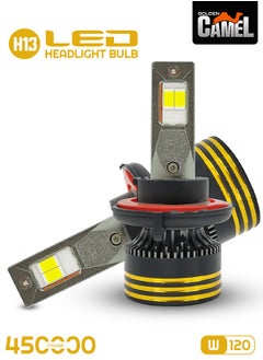 Golden Camel Golden Camel M8 Pro H13 LED Headlight Bulb 120W 15000LM IP65 Waterproof 6500K Cool White Light with Aviation Aluminum Heat Sink 12V–24V DC Car LED Headlamp Conversion Kit (Set of 2)  - Image 1