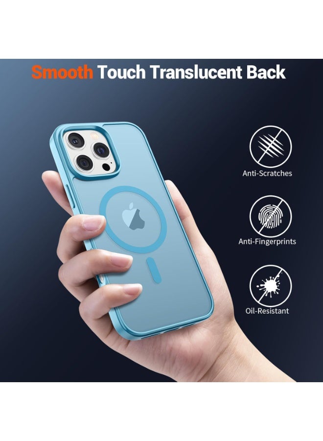 ACLIX Magnetic Case for iPhone 16 Pro Compatible with MagSafe, Translucent Matte Back Slim Shockproof Phone Cover | Sky Blue - Image 5