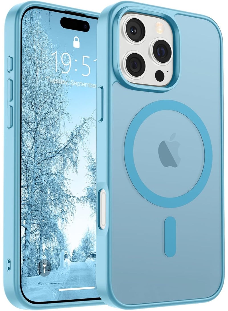 ACLIX Magnetic Case for iPhone 16 Pro Compatible with MagSafe, Translucent Matte Back Slim Shockproof Phone Cover | Sky Blue - Image 1