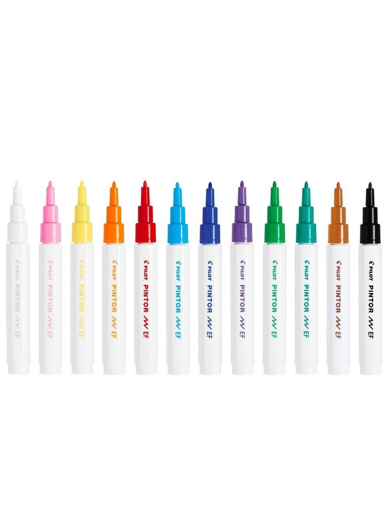 PILOT 12 قطعة من أقلام الطلاء المائي Pintor بقطر 0.7 مم، ألوان متنوعة - Image 2