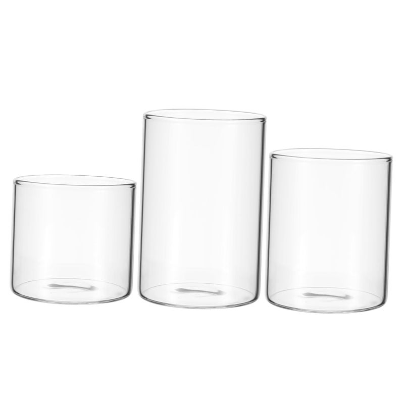 3Pcs Transparent Glass Candle Holders For DIY Aromatherapy Home Decor And Festive Atmosphere - Image 2