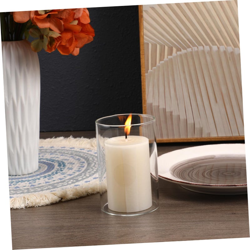 3Pcs Transparent Glass Candle Holders For DIY Aromatherapy Home Decor And Festive Atmosphere - Image 4
