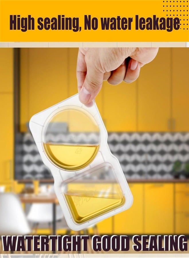 20pcs Double Compartment Condiment Container with Lids, Disposable 2 Compartment Sauce Containers Portable Snack Pack Containers Clear Plastic Snack Containers for Travel - Image 5