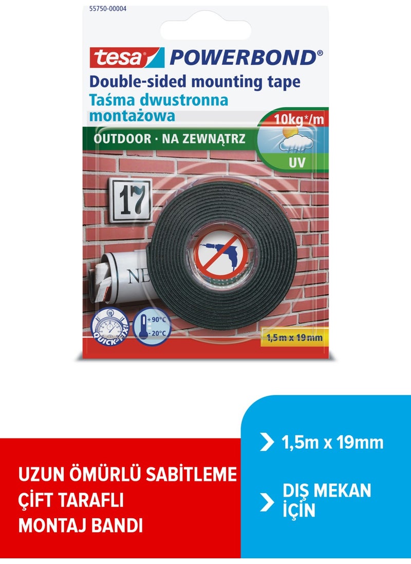 Tesa Foam Mounting Tape - Powerbond Outdoor   1.5m 19mm  - Image 1