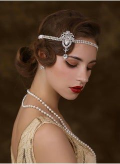 Excefore 1920's Flapper Headband, Great Gatsby Headpiece 20s Art Deco Hair Accessories Headband Sliver  - Image 3