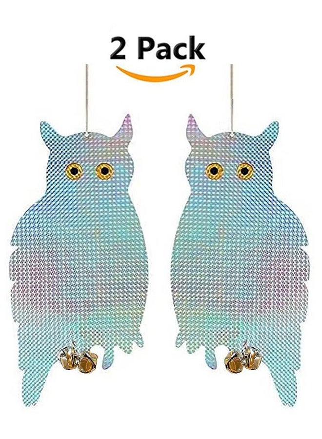 Generic 2 Pieces Bird Repellent Control Scare Device, Bird Repelling Owl Laser Reflective Owl Bird Repelling Owl for House and Garden Window Balcony/Orchard  - Image 1