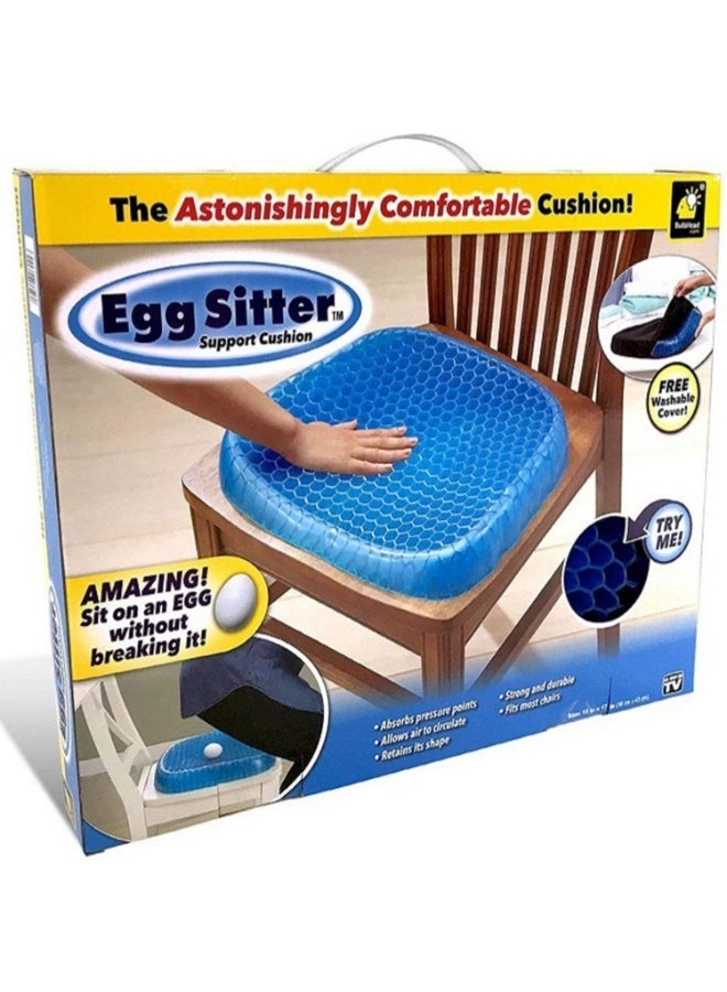 Double Layer Gel Seat Cushion with Non-Slip Cover, Breathable Honeycomb Pressure Relief Cushion for Office Chair, Car Seat and Wheelchair, 39 × 32 × 4 cm - Image 4