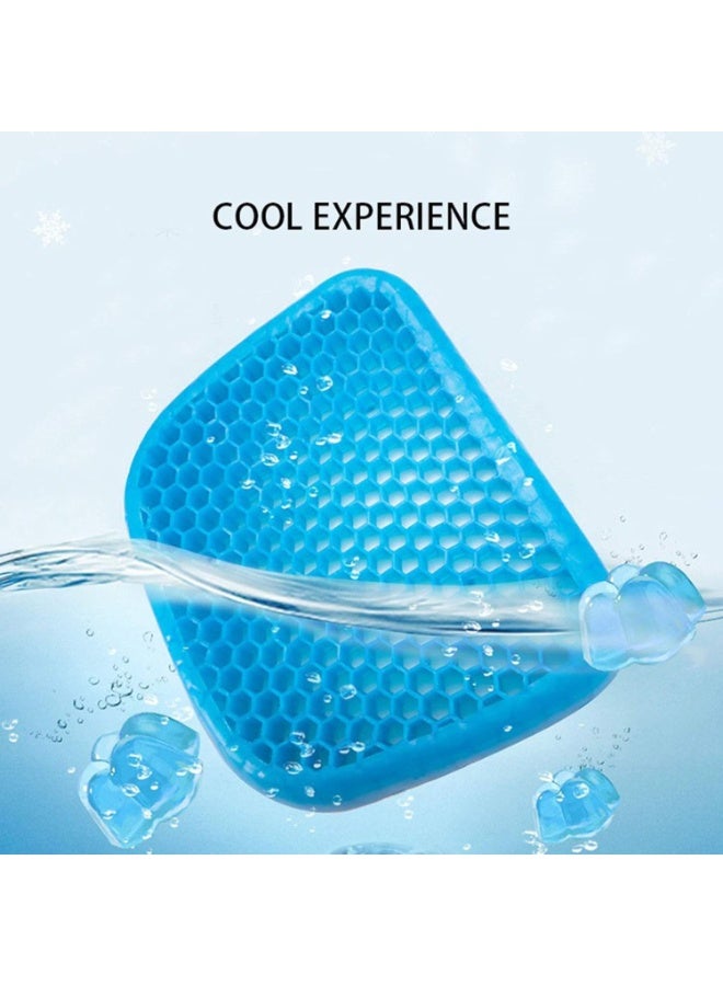 Double Layer Gel Seat Cushion with Non-Slip Cover, Breathable Honeycomb Pressure Relief Cushion for Office Chair, Car Seat and Wheelchair, 39 × 32 × 4 cm - Image 5