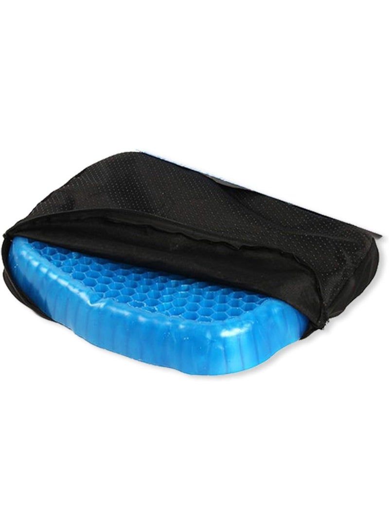 Double Layer Gel Seat Cushion with Non-Slip Cover, Breathable Honeycomb Pressure Relief Cushion for Office Chair, Car Seat and Wheelchair, 39 × 32 × 4 cm - Image 3
