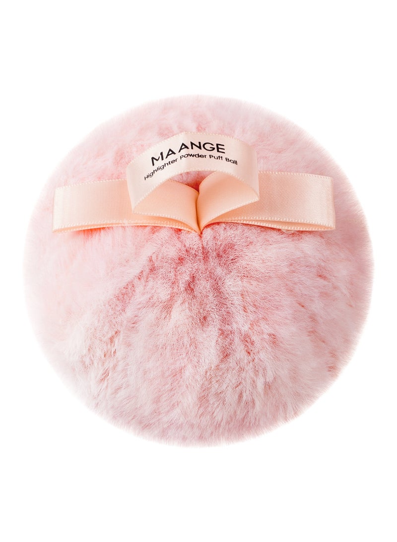 MAANGE 1Pcs Large Fluffy Powder Puff, Soft Body Powder Puff Round Powder Loose Puff Washable Cosmetic Puff with Ribbon Bow Handle, Loose Powder Puffs Wet Dry Makeup Tool - Image 2