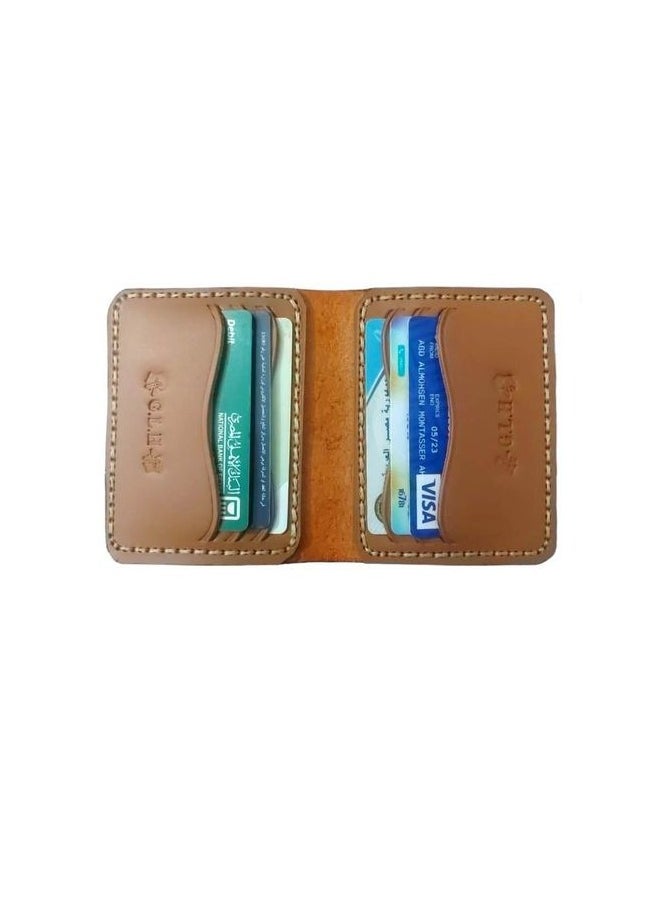 Generic - Ultra-high quality natural leather card wallet elegant handmade stitching - Image 1
