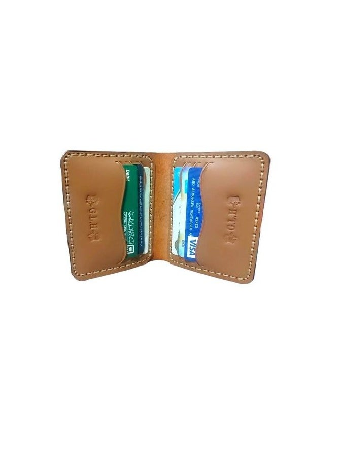 Generic - Ultra-high quality natural leather card wallet elegant handmade stitching - Image 1
