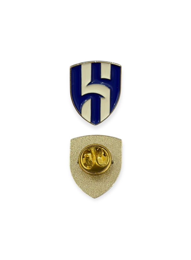 Blue Shield Metal Pin – Elegant Design Inspired by Al Hilal Saudi Club Spirit
