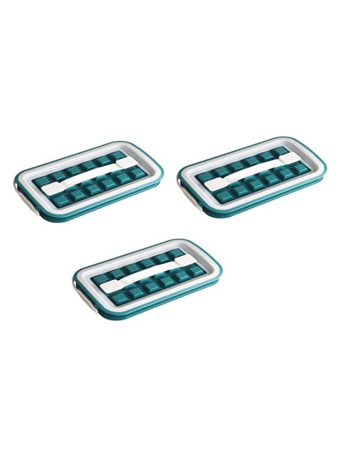 HUMAIZAR Ice Cube Mold Edible Ice Grid for Cold Drinks Homemade Ice Cube Maker with Water Bottle Storage Box Frozen Multifunctional Folding Ice Tray Pack of 3