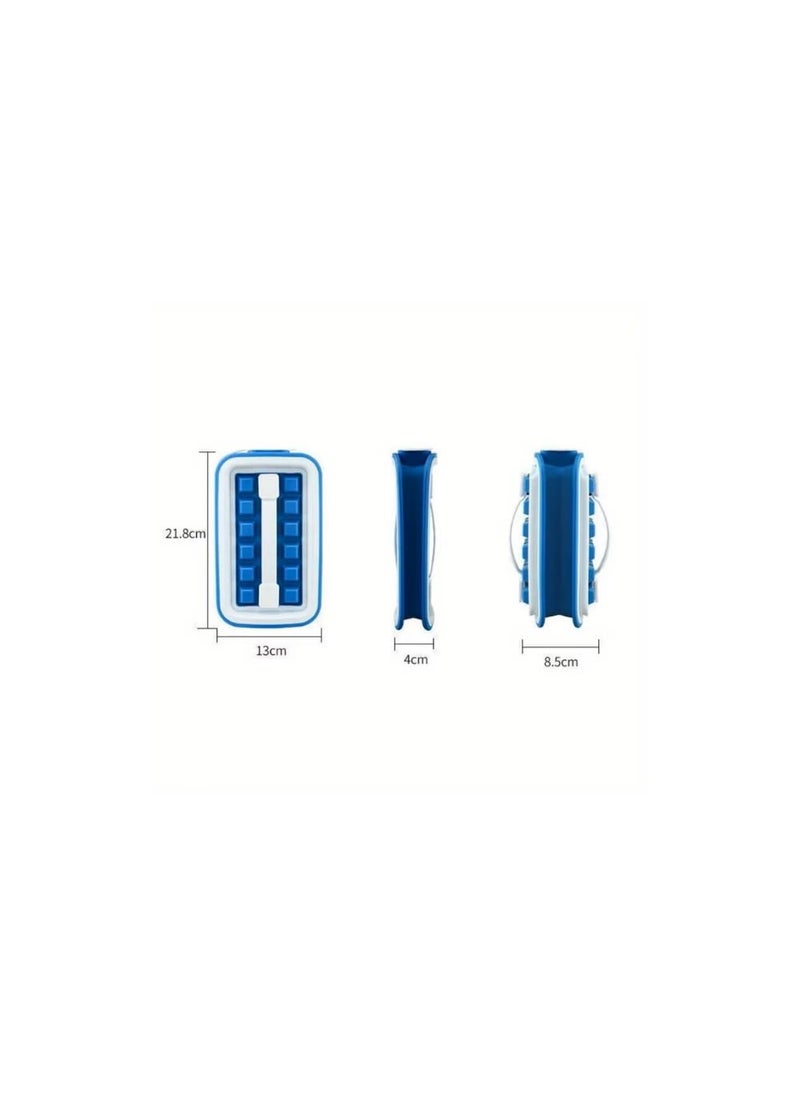 HUMAIZAR - HUMAIZAR Ice Cube Mold Edible Ice Grid for Cold Drinks Homemade Ice Cube Maker with Water Bottle Storage Box Frozen Multifunctional Folding Ice Tray Pack of 3 - Image 1