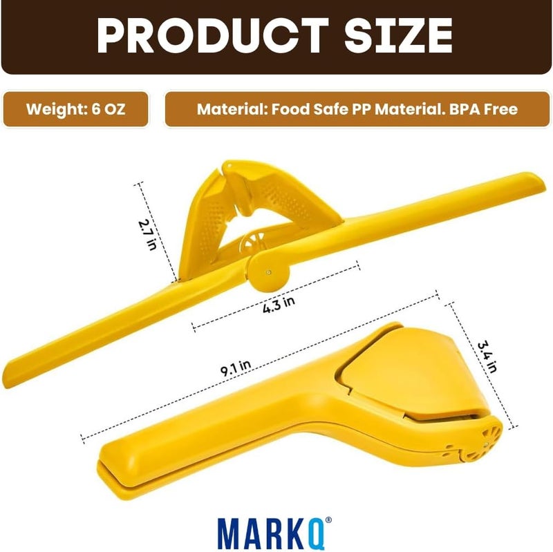 مارك عصّارة ليمون يدوية بلاستيكية:
عصّارة ليمون سهلة العصر تعمل يدويًا، بتصميم قابل للطي لتوفير المساحة أثناء التخزين. تتميز بمقبض مريح للاستخدام، مصنوعة من بلاستيك ABS عالي الجودة، وباللون الأصفر. - Image 3