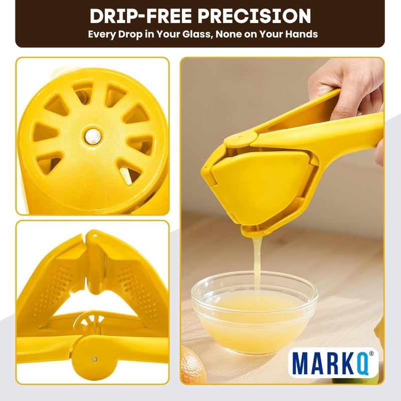 مارك عصّارة ليمون يدوية بلاستيكية:
عصّارة ليمون سهلة العصر تعمل يدويًا، بتصميم قابل للطي لتوفير المساحة أثناء التخزين. تتميز بمقبض مريح للاستخدام، مصنوعة من بلاستيك ABS عالي الجودة، وباللون الأصفر. - Image 4