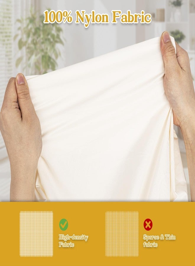 WiseBoy Laundry Bag with Handles & Drawstring, Extra Large Heavy Duty Dirty Clothes Storage Bag, 24"x 35" Ultra Light Travel Laundry Bag, Basket Hamper Liner, Washable Nylon Storage Sack, Cream - Image 3