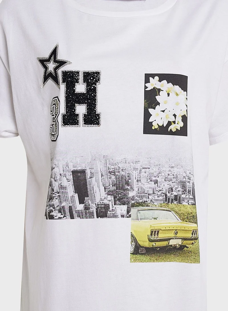Violeta By Mango Graphic T-Shirt