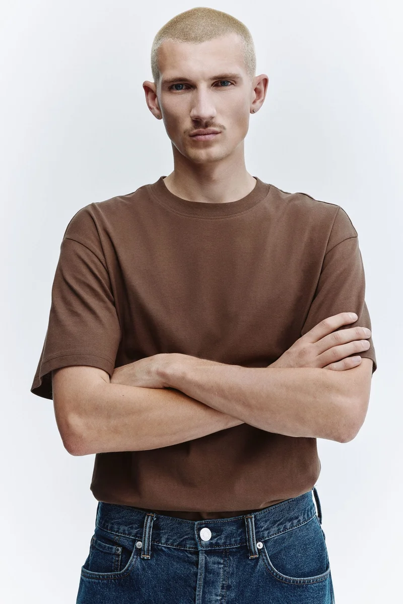 اتش اند ام تي-شيرت بقصة واسعة