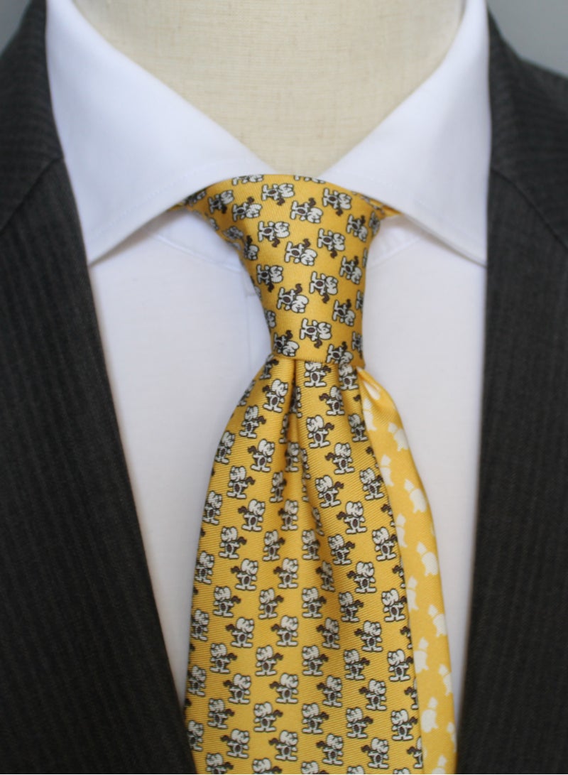 Elliot Martin Elliot Martin tie 100% Silk Twill neck ties Premium Men's Tie (Yellow)  - Image 1