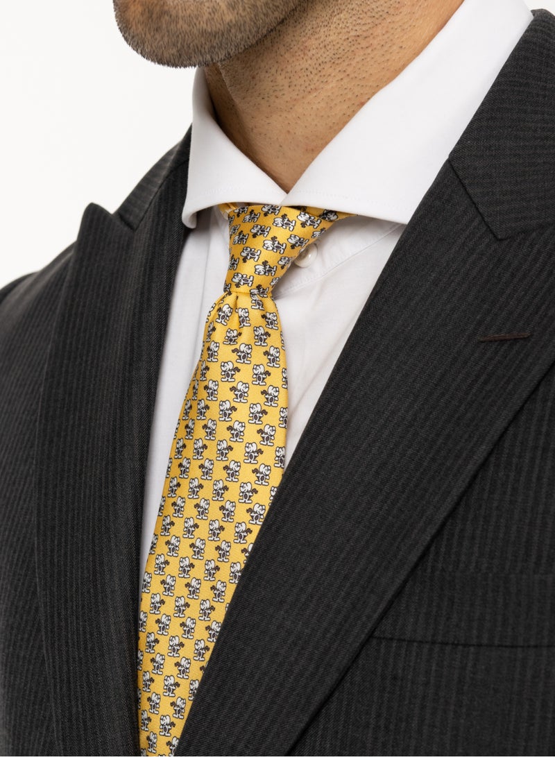 Elliot Martin Elliot Martin tie 100% Silk Twill neck ties Premium Men's Tie (Yellow)  - Image 4