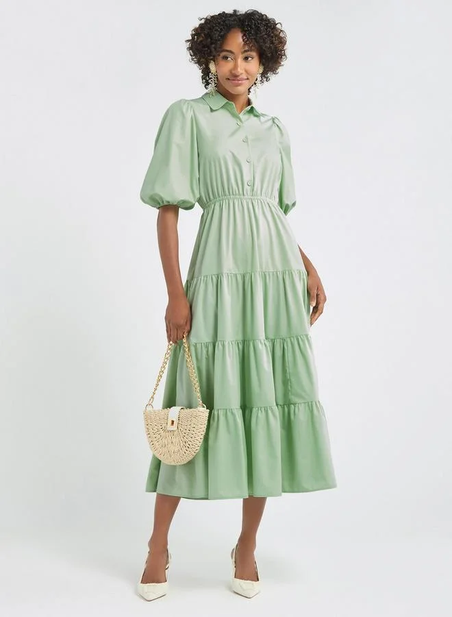 Splash FAV Tiered Midi Dress