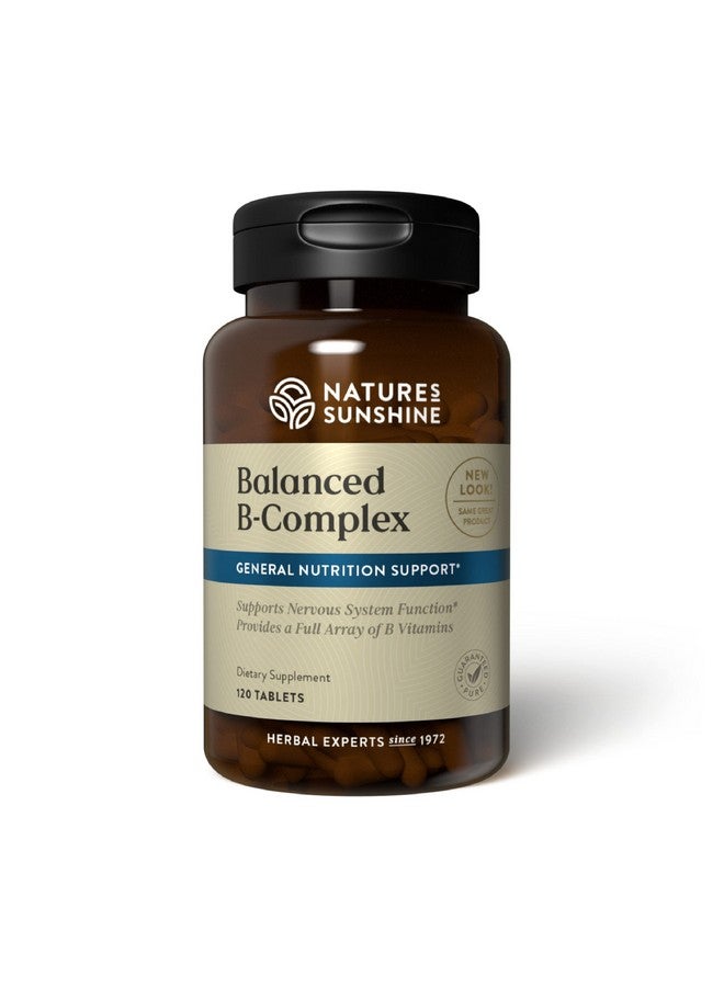 Nature's Sunshine Balanced B Complex 120 Tablets ; B Complex Vitamins To Support Digestion And Nervous System Health With Vegetarian Formula - Image 1