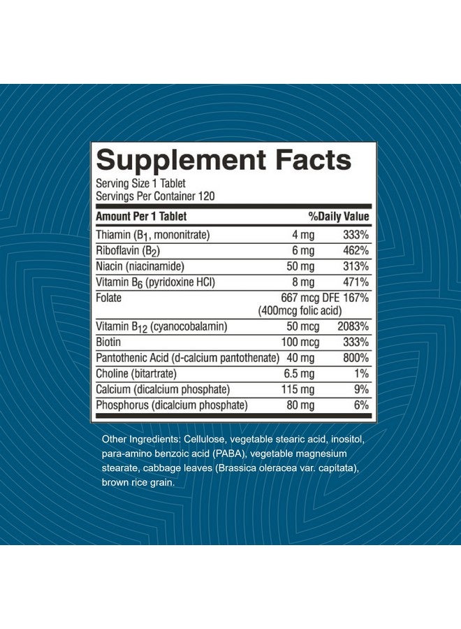 Nature's Sunshine Balanced B Complex 120 Tablets ; B Complex Vitamins To Support Digestion And Nervous System Health With Vegetarian Formula - Image 4