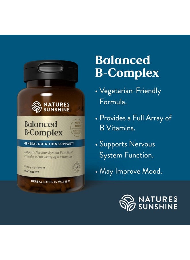 Nature's Sunshine Balanced B Complex 120 Tablets ; B Complex Vitamins To Support Digestion And Nervous System Health With Vegetarian Formula - Image 5