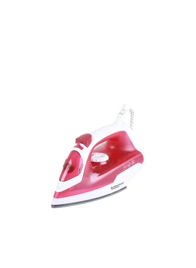 Benchmark Steam iron, ceramic soleplate, dry ironing function, spray and steam function, 1200 watts, Red - Image 3