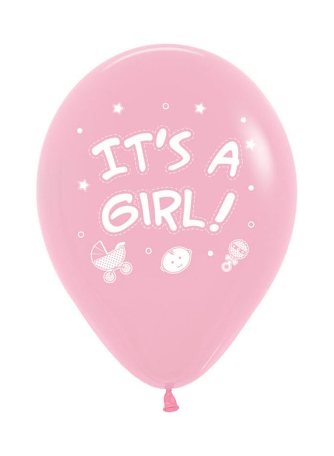 Sempertex 12-Piece All Over It's A Girl Round Latex Balloon 12inch - Image 1