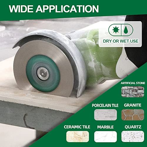 KURSTOL Tile Diamond Saw Blade - 4.5"/115mm Dual-Purpose Diamond Cutting Disc,Angel Grinder Blade Arbor 5/8"-11 Thread for Cutting and Grinding Ceramic Tiles,Porcelain,Granite,Marble - Image 4