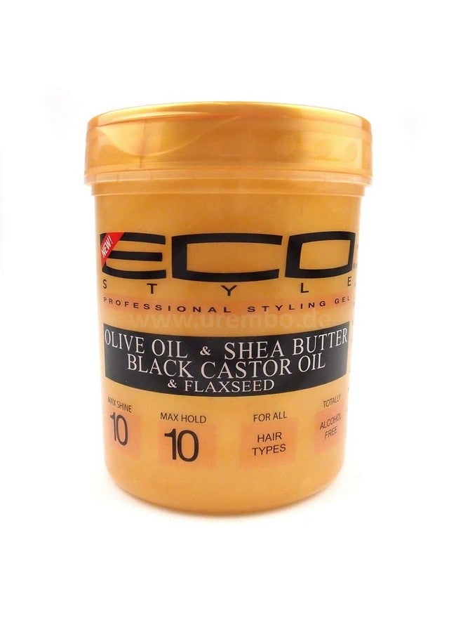 ecoco Eco Style Gel Olive Oil And Shea Butter Black Castor Oil And Flaxseed Superior Hold And Healthy Shine Helps Moisturize Scalp Repairs Damaged Follicles Promotes Hair Growth 32 Oz - Image 1