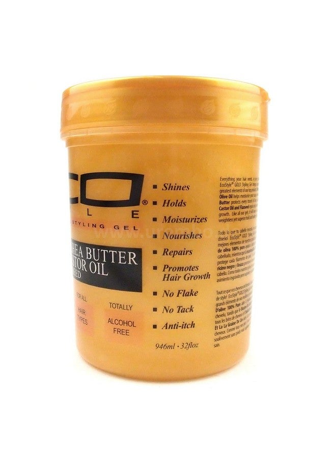 ecoco Eco Style Gel Olive Oil And Shea Butter Black Castor Oil And Flaxseed Superior Hold And Healthy Shine Helps Moisturize Scalp Repairs Damaged Follicles Promotes Hair Growth 32 Oz - Image 3